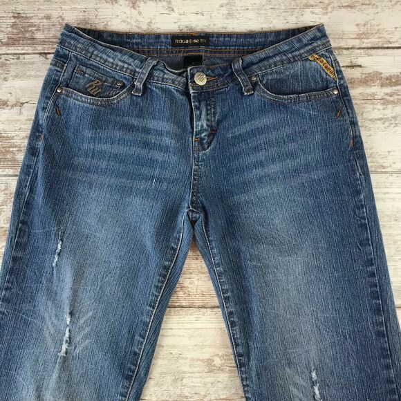Rocawear Womens Juniors Jeans Blue Size 7 Boot Cut - Picture 9 of 10